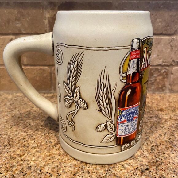 1991 Anheuser-Busch Eagle USA Budweiser Bottled Beer Stein Ceramic Mug Stein - Picture 2 of 5
